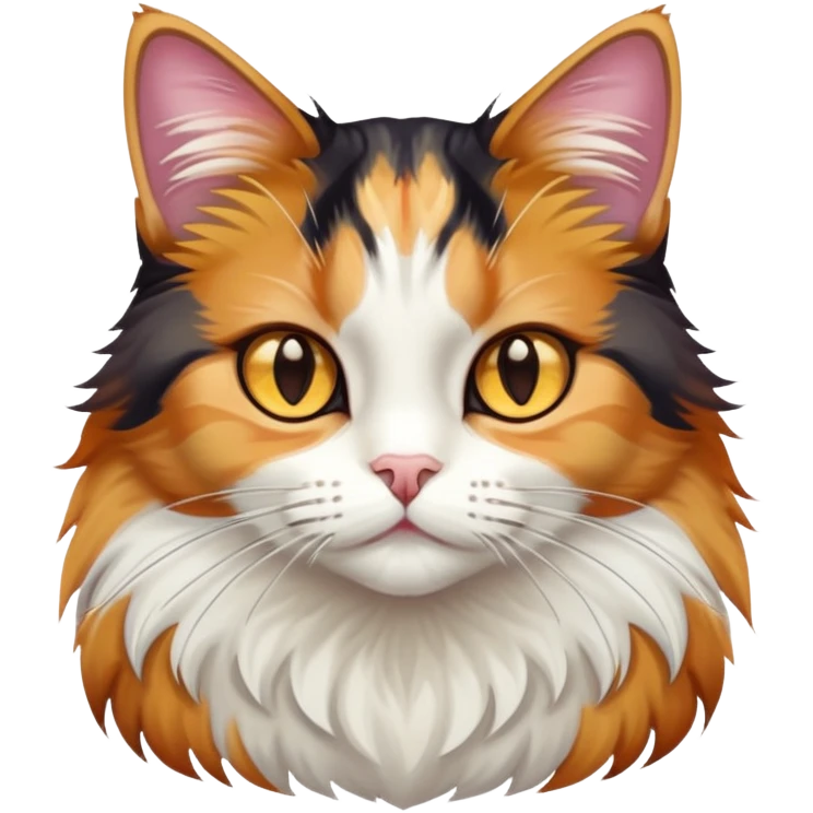 Calico cat full body hazel eyes emoji