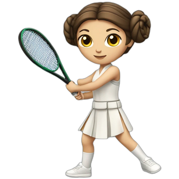 Princess leia tennis player emoji
