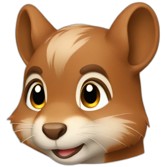 the tired squirrel lowered her head emoji