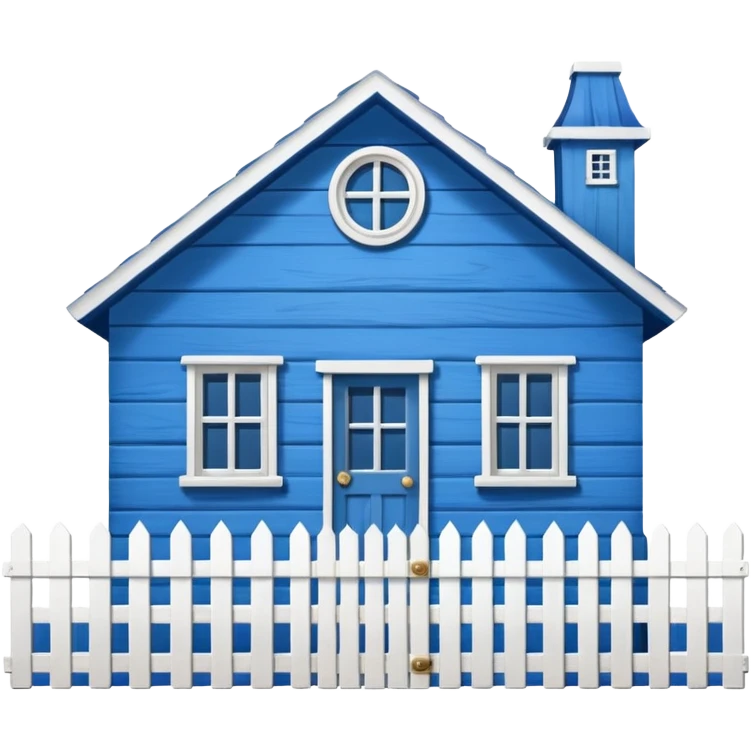 blue house emoji