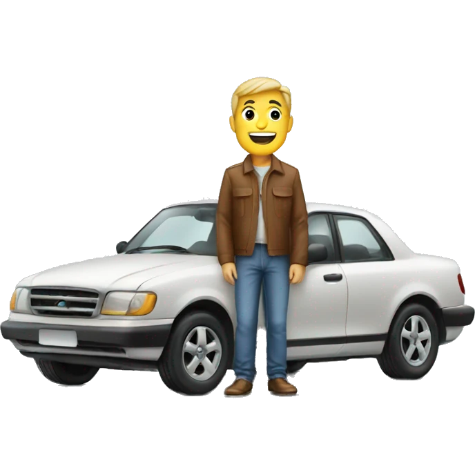 Car with man emoji
