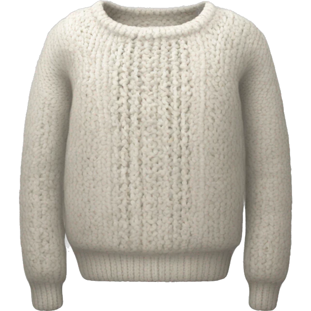 knitted white sweater for female emoji
