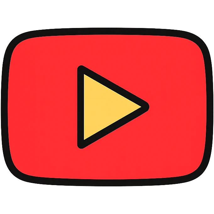 minimalistic flat style youtube logo emoji emoji