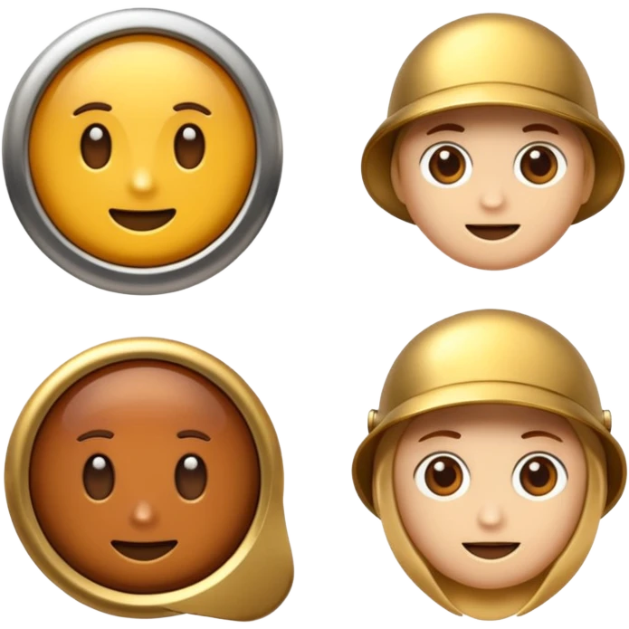 3D Brown golden apps and digital tools emoji