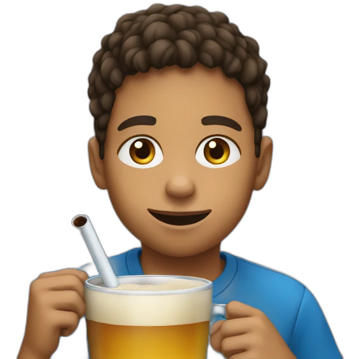 kid drinking mate emoji
