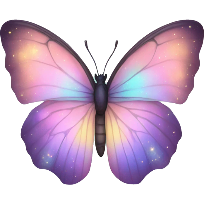 Pastel iridescent nebula butterfly emoji