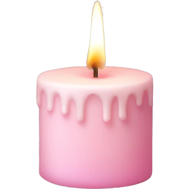 pastel pink candle emoji