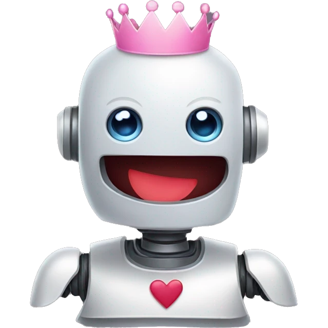 A robot which is in love with a princess emoji