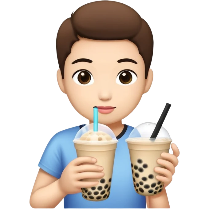 Bubble tea avec un onigiri emoji