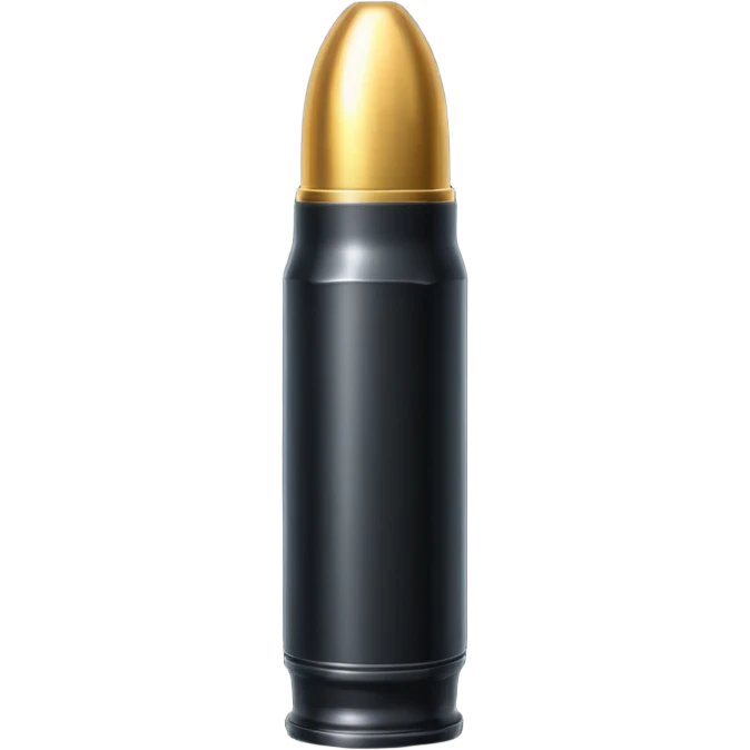 black long bullet metallic emoji