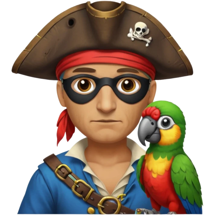 pirate and parrot emoji