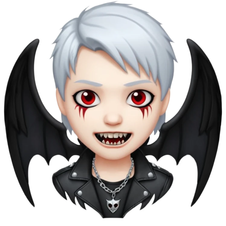 swagged out emo angel drain gang vampire emoji