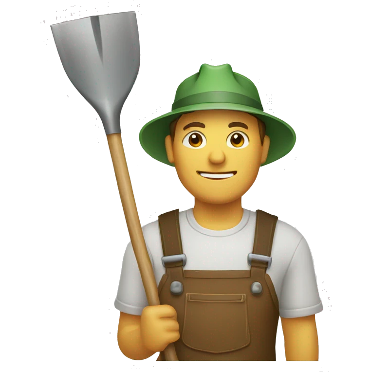 farmer with shovel emoji