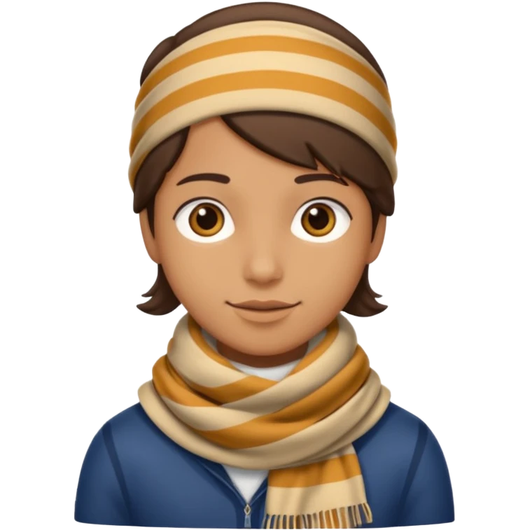 Characters with striped Scarf emoji