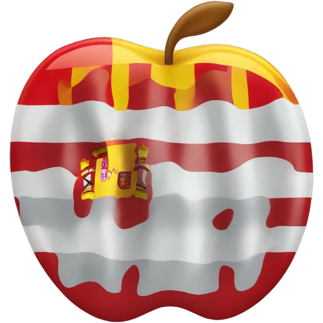spain flag with apple lo emoji