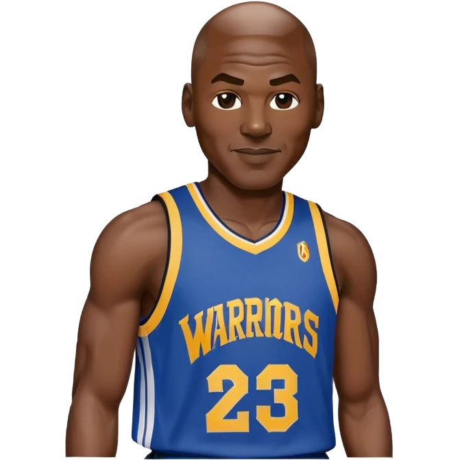 michael jordan with warriors shirt emoji