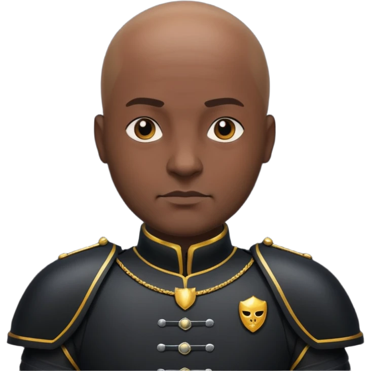 bald armed guards black armour emoji