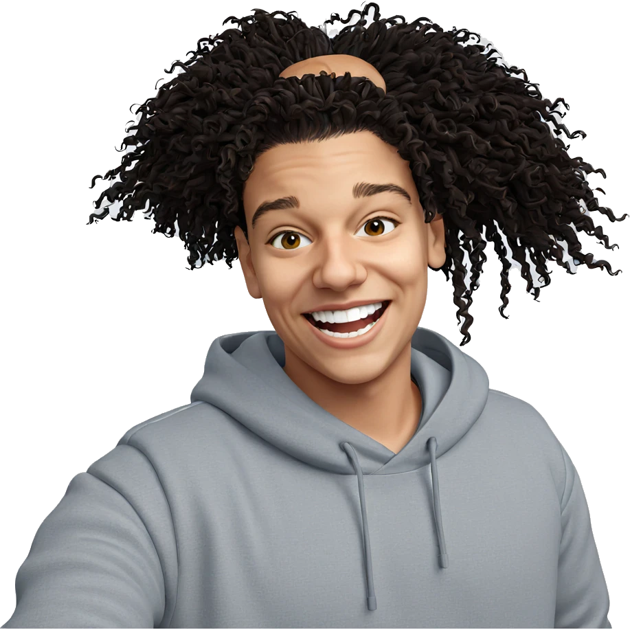 smiling boy in hoodie emoji