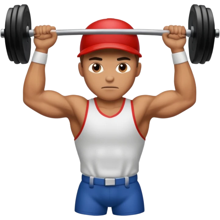 beisbolista haciendo pesas emoji