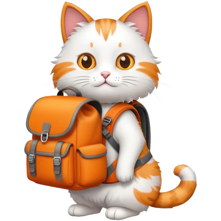 cat wearing a backpack emoji