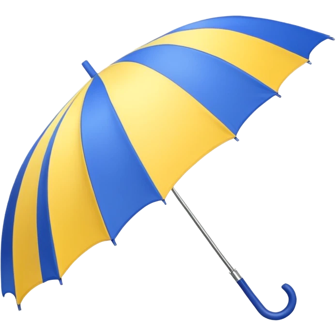 umbrella summer blue and yellow emoji