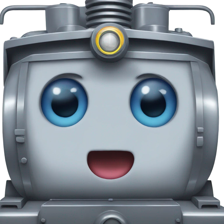 A electric locomotive (With little Kirby shiny eyes) emoji
