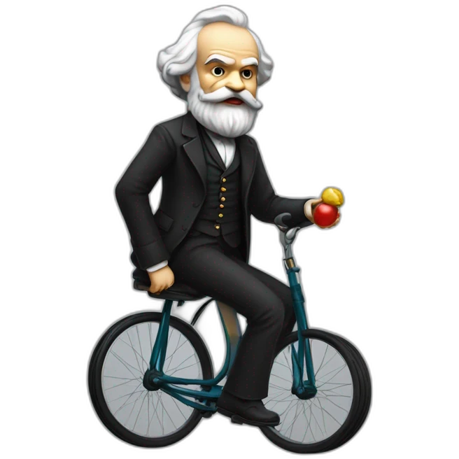 Karl Marx on a unicycle emoji