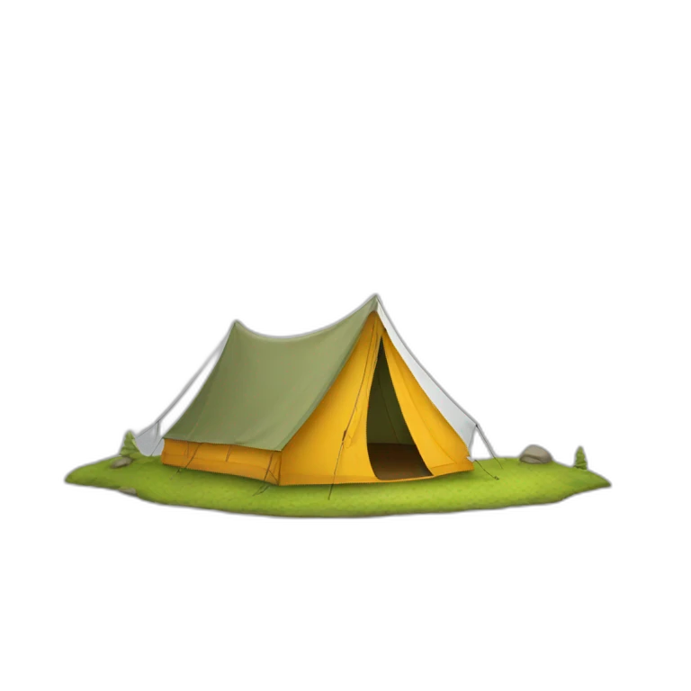 tent in mountain emoji