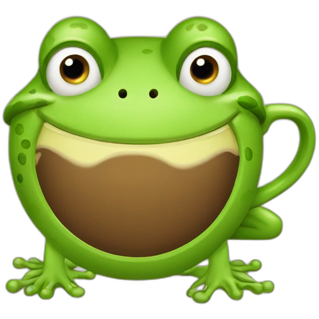 frog cup tea emoji