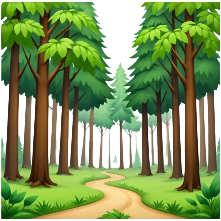 clearing" an open space in a forest, light, spacious, minimal. emoji