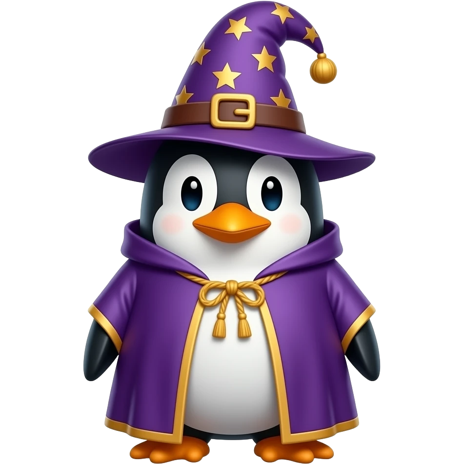 Penguin Wizard emoji