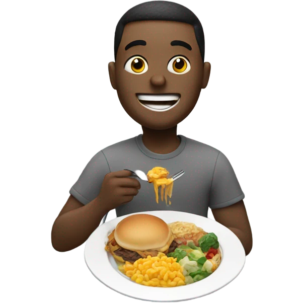 Man eating emoji