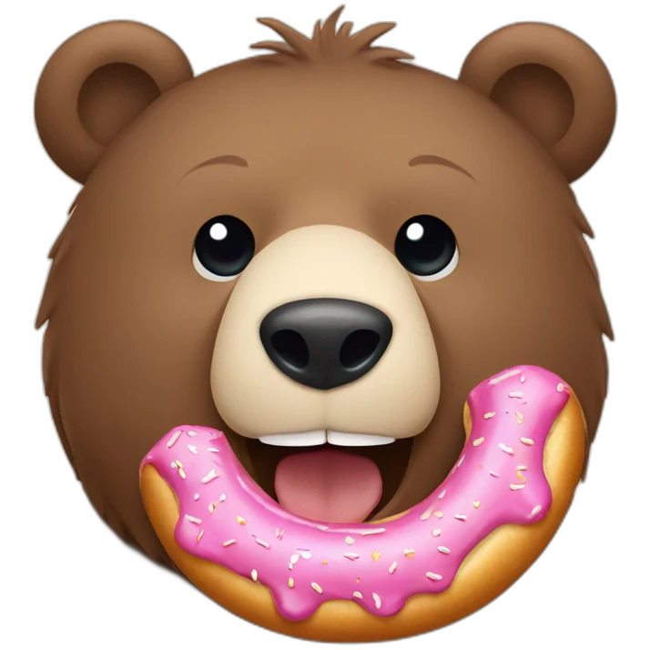 bear eating an donnut emoji