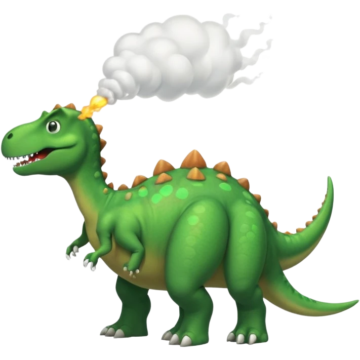 Dinosaur farting from his butt emoji