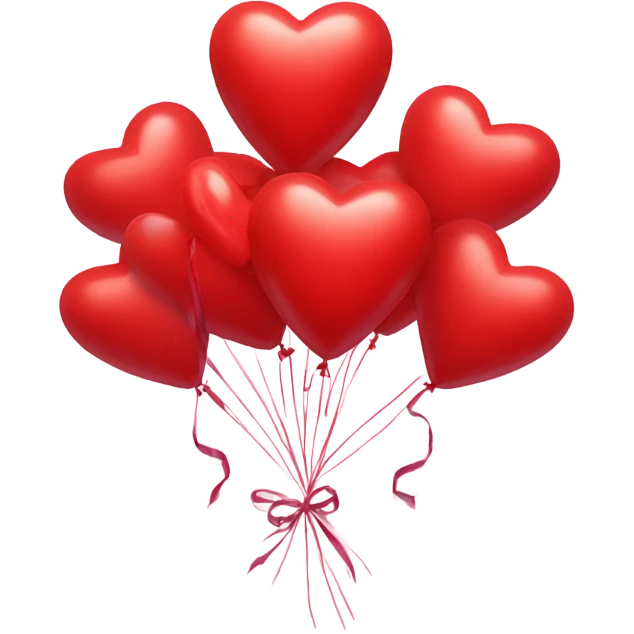 red heart balloon bouquet  emoji