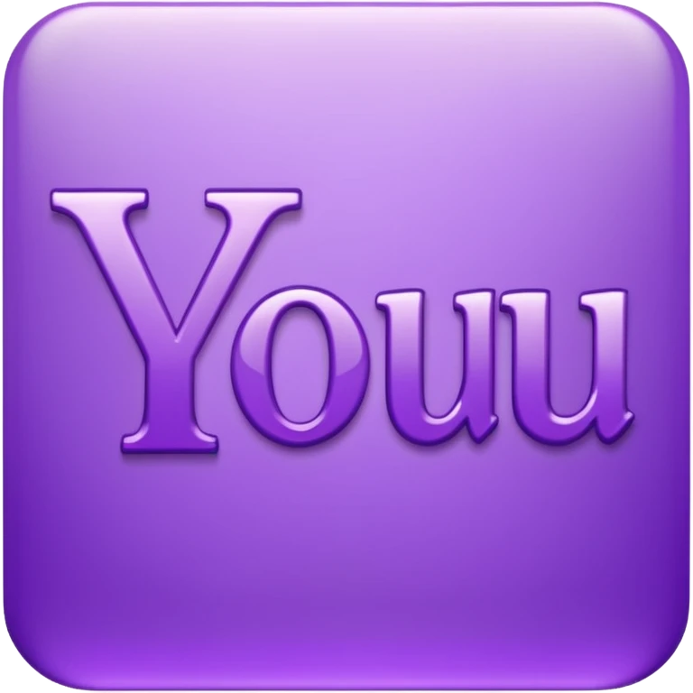 text that spells "YOU" in a shiny purple fancy font  emoji