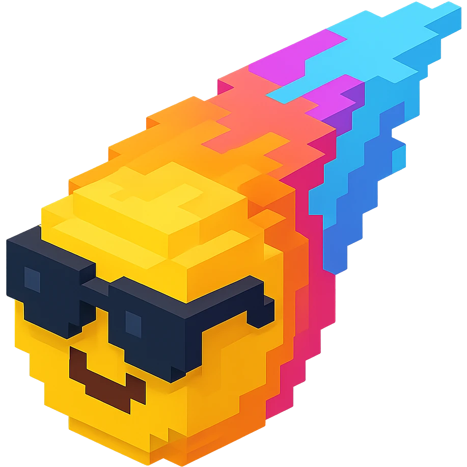 светящиеся комета в солнцезащитных очках, no background emoji