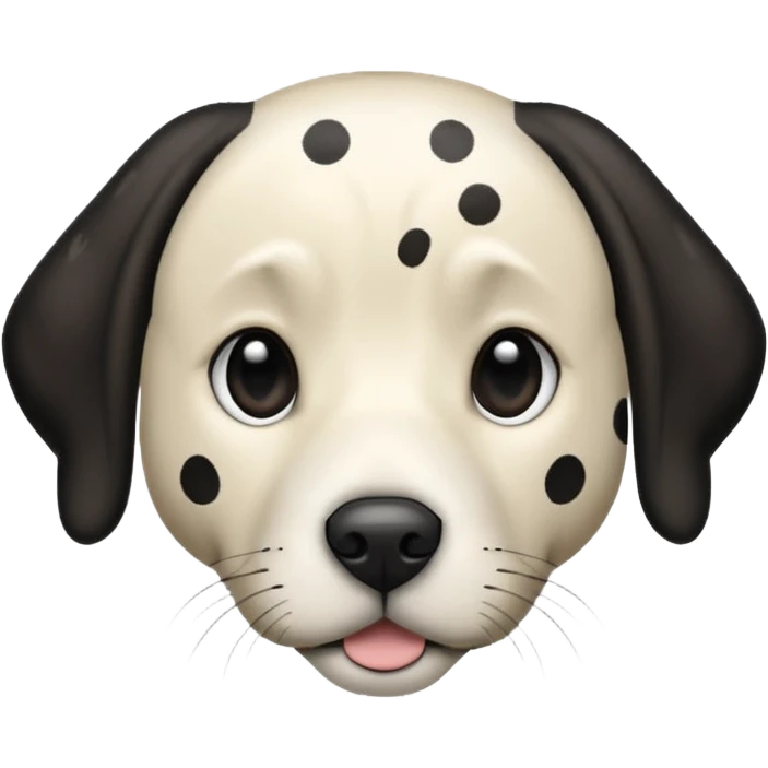 Black and white spotted Labrador  emoji