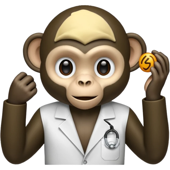 scienist black monkey emoji