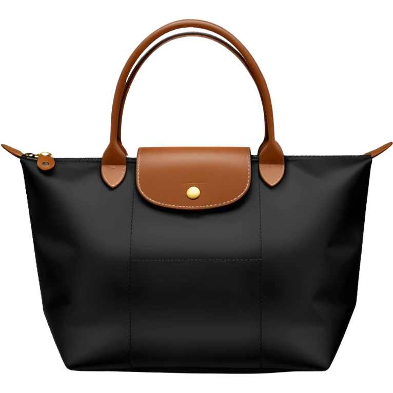 Black longchamp le pliage bag emoji