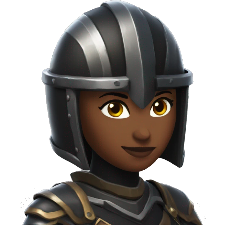 Fortnite black knight female open visor emoji