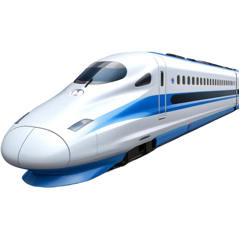 High-Speed Train (Shinkansen) - JR East (Model Year: 2021) (Iconic colour: White with blue) emoji