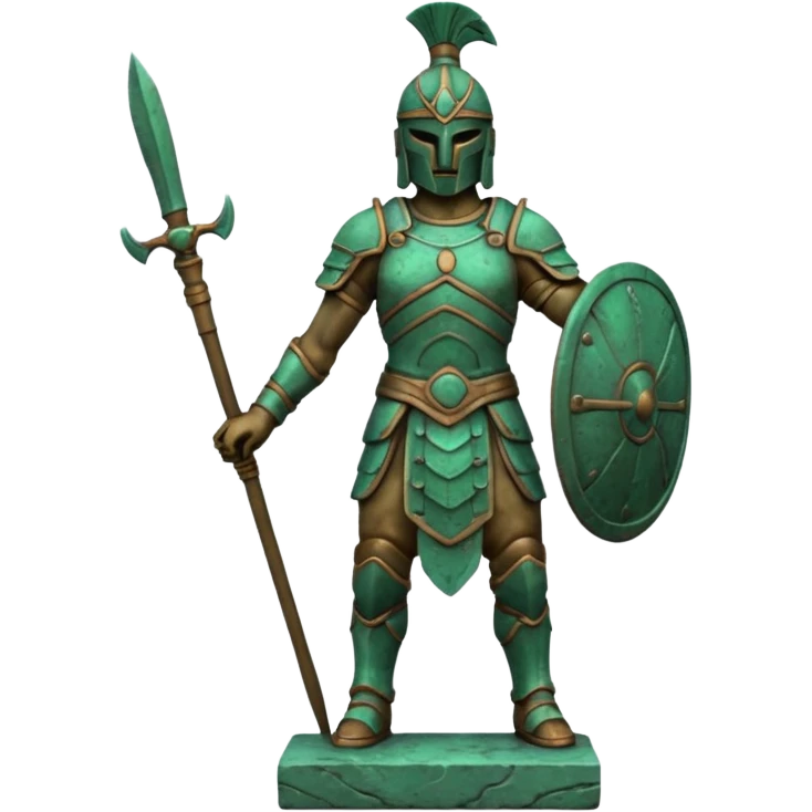 Bronze warrior figure,Museum Statues emoji
