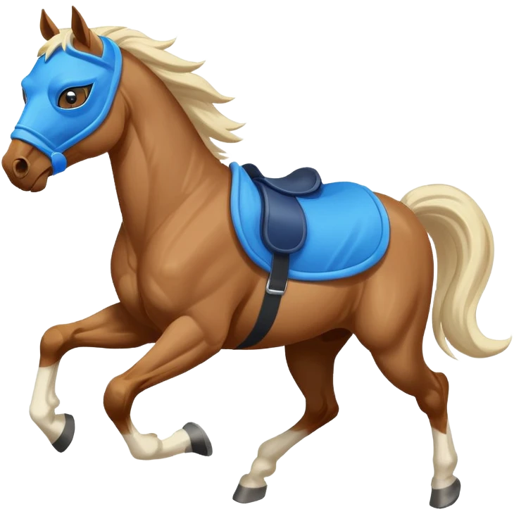 horse with blue mask emoji