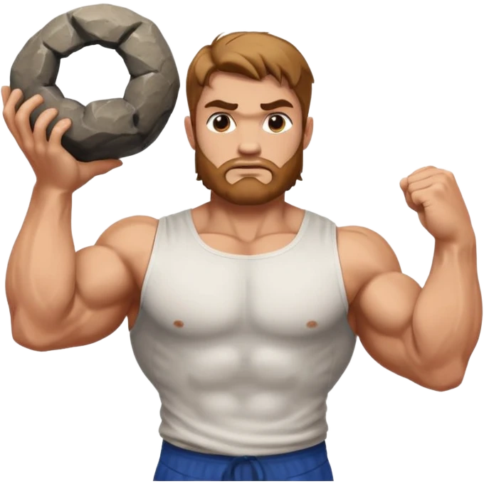 Atlas the greek god with a boulder and shirt emoji