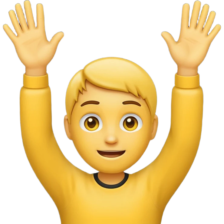 Emoji with hands up emoji