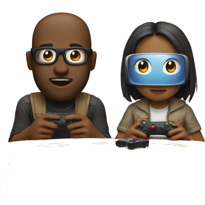 two people gaming emoji