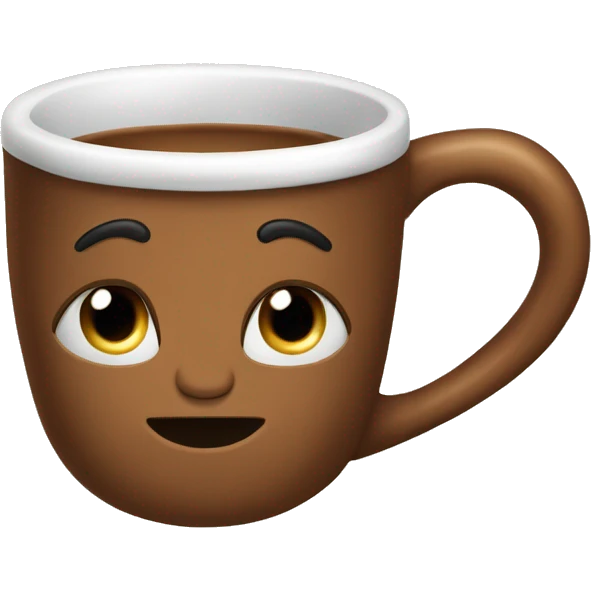 Tasse de Noël marron emoji
