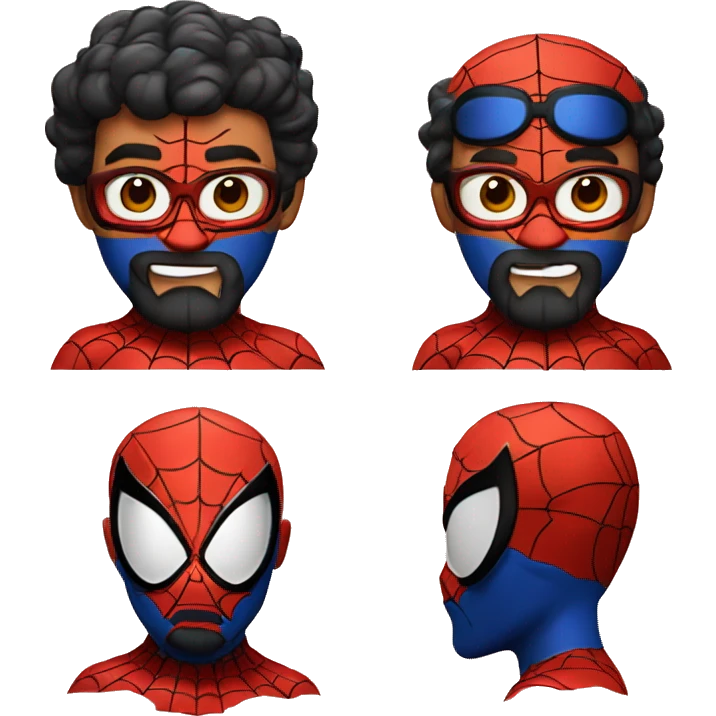 bearded spider man emoji