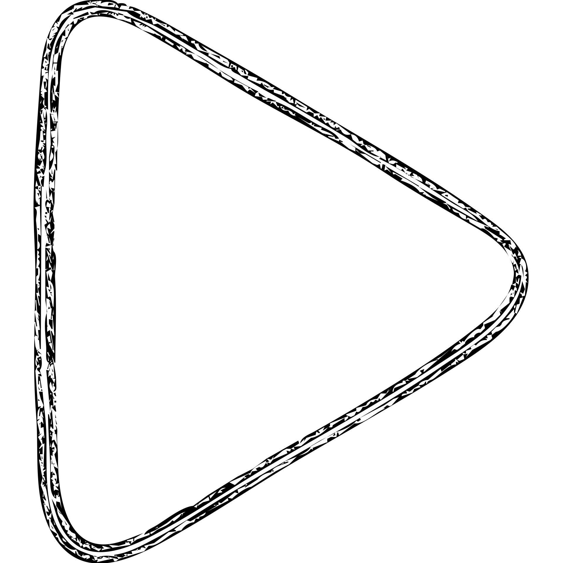 hand drawn outlined play button icon emoji